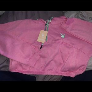 NWT Playboy x Missguided cropped hoodie